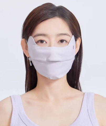 UPF50+ Face Mask for Sun Protection Lightweight Breathable Face Cover for Women Men Running Cycling Sunscreen Mask