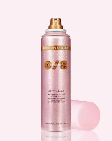 ONE SIZE ON ‘TIL DAWN Waterproof Glitter Setting Spray – Brown Sugar