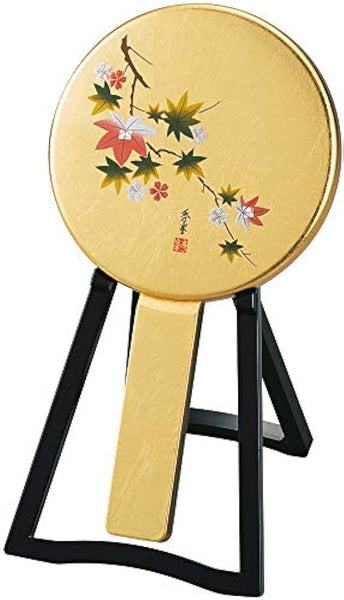 Hana-Ichimon Gold Foil Yamazaki Mataichi Shoten Mirror With Stand