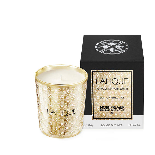 Lalique NOIR PREMIER Plume Blanche 1901 Scented Candle